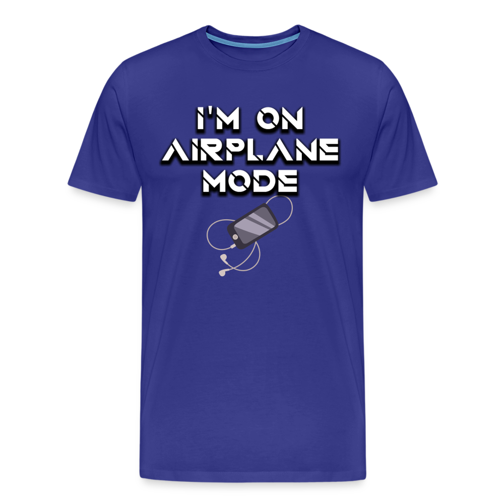 Airplane Mode Shirt | Premium Mens Graphic Tee - royal blue