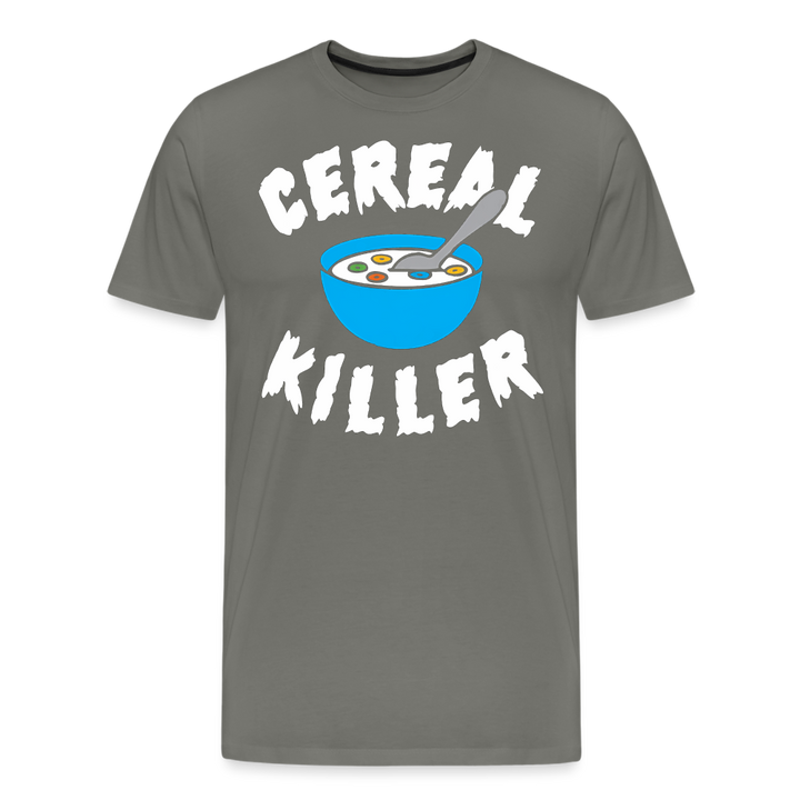 Cereal Killer Shirt | Premium Mens Graphic Tee - asphalt gray