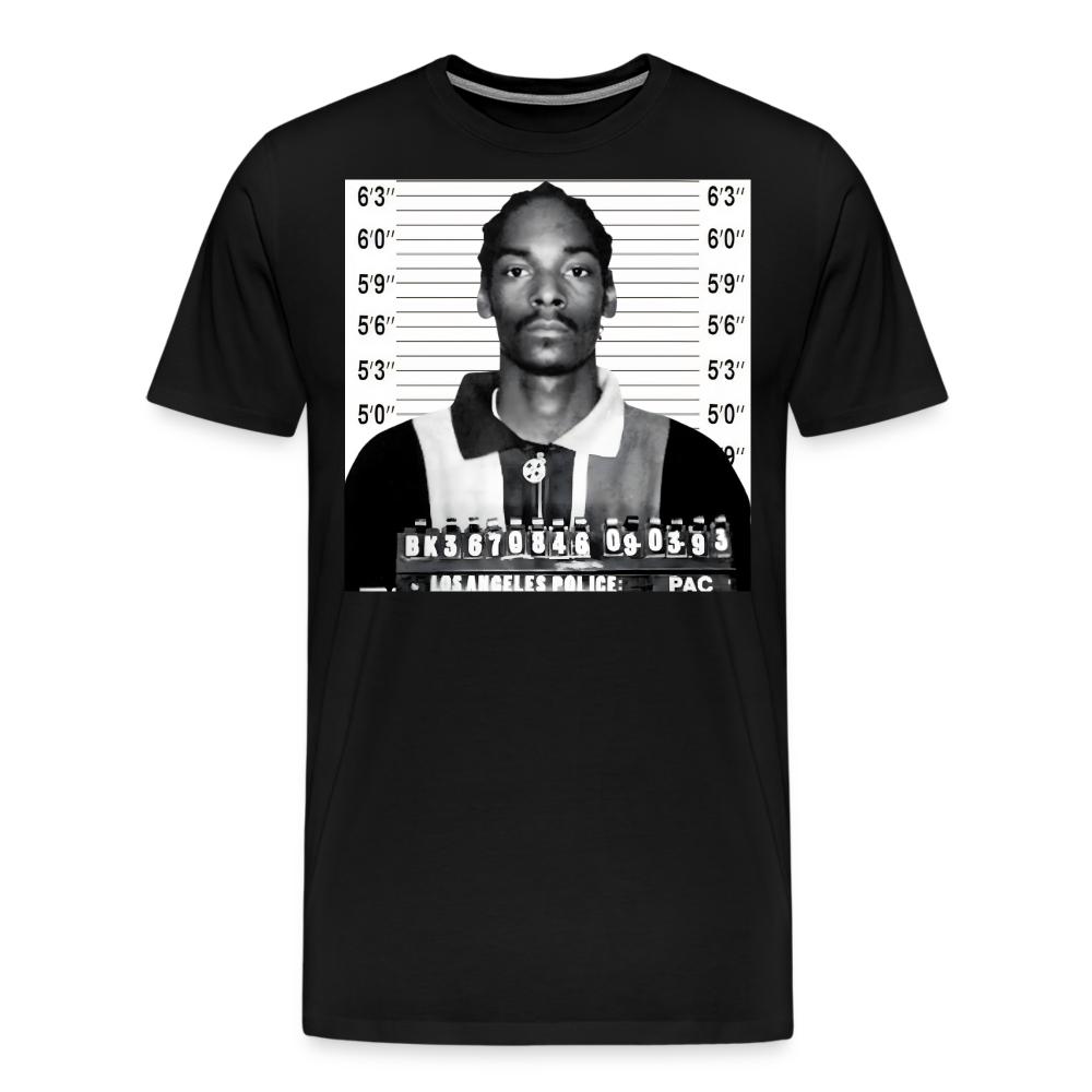 Snoop Dogg Mugshot Shirt | Premium Mens Graphic Tee - black