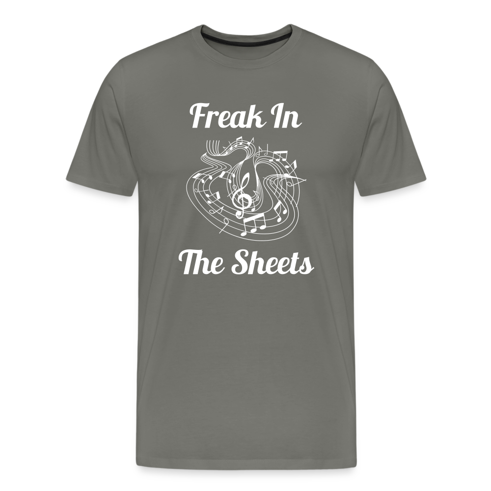 Freak In The Sheets Shirt | Premium Mens Graphic Tee - asphalt gray