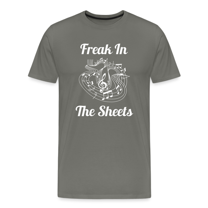 Freak In The Sheets Shirt | Premium Mens Graphic Tee - asphalt gray