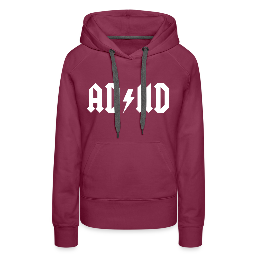 ADHD Hoodie | Premium Womens Graphic Sweatshirt - burgundy