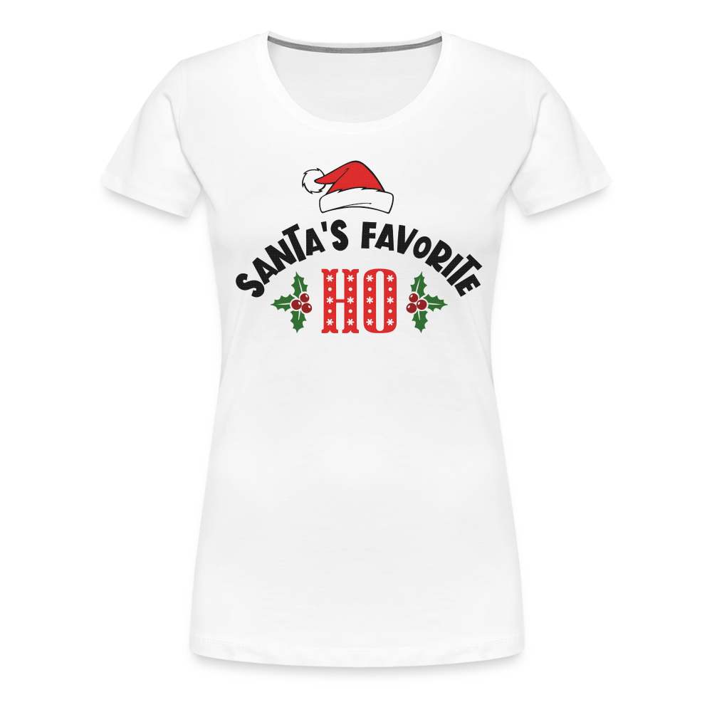 Santa's Favorite Ho Shirt | Premium Womens Graphic Tee - white