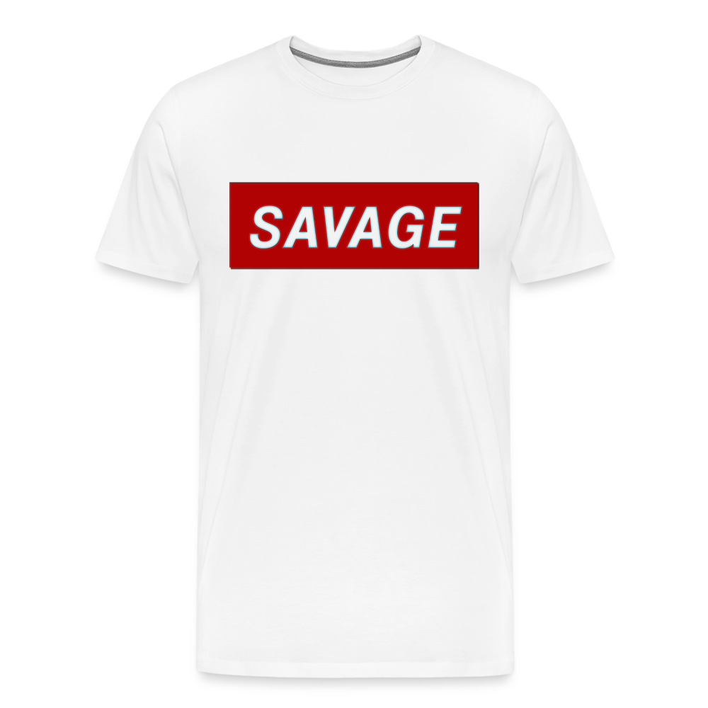 Savage Shirt | Premium Mens Graphic Tee - white