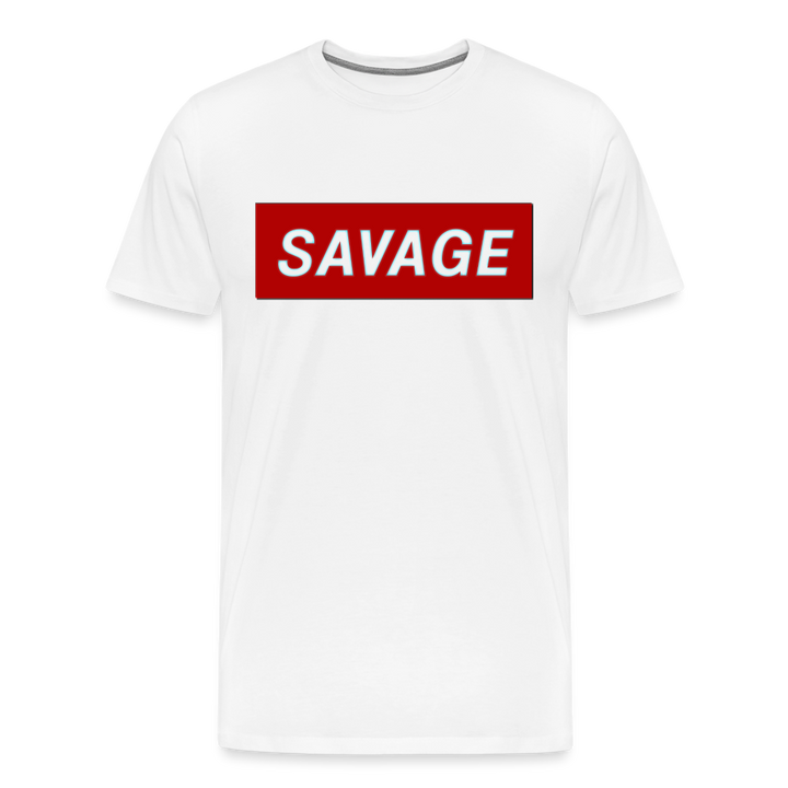 Savage Shirt | Premium Mens Graphic Tee - white