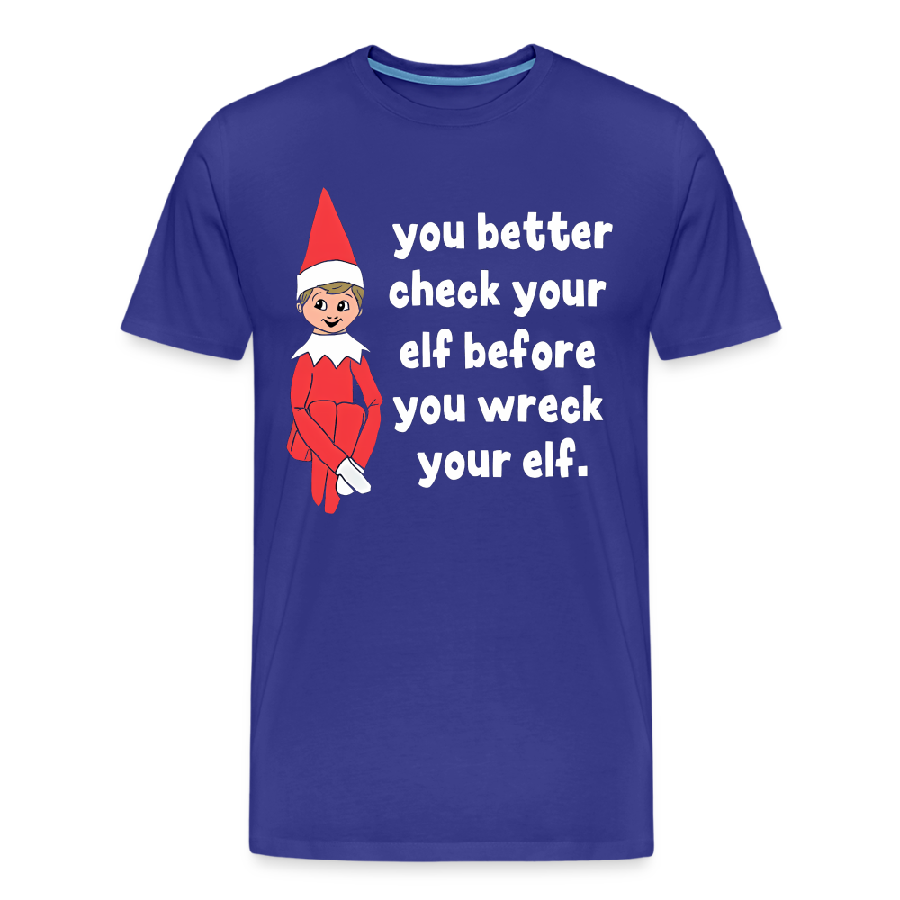 Check Your Elf - royal blue