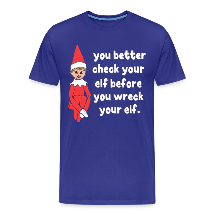 Check Your Elf - royal blue