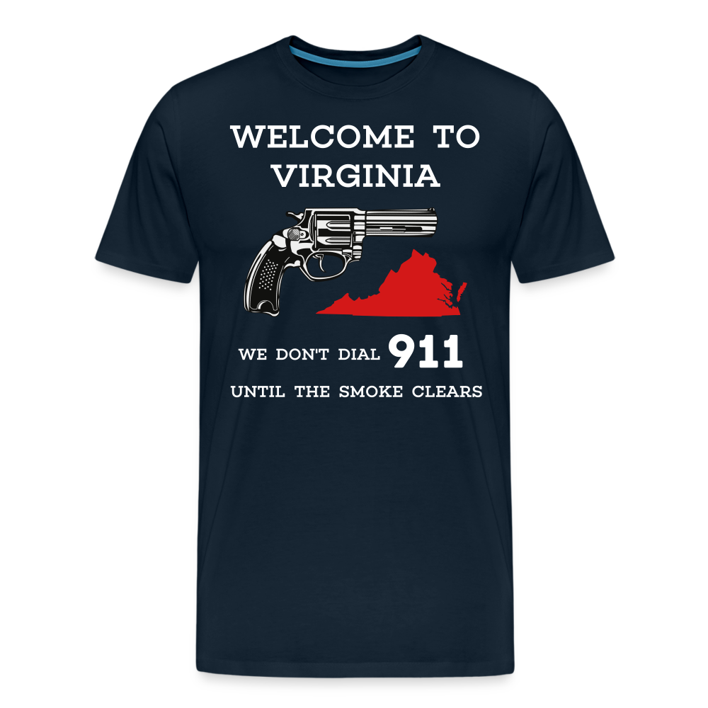 Welcome To Virginia Shirt | Premium Mens Graphic Tee - deep navy
