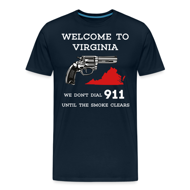 Welcome To Virginia Shirt | Premium Mens Graphic Tee - deep navy