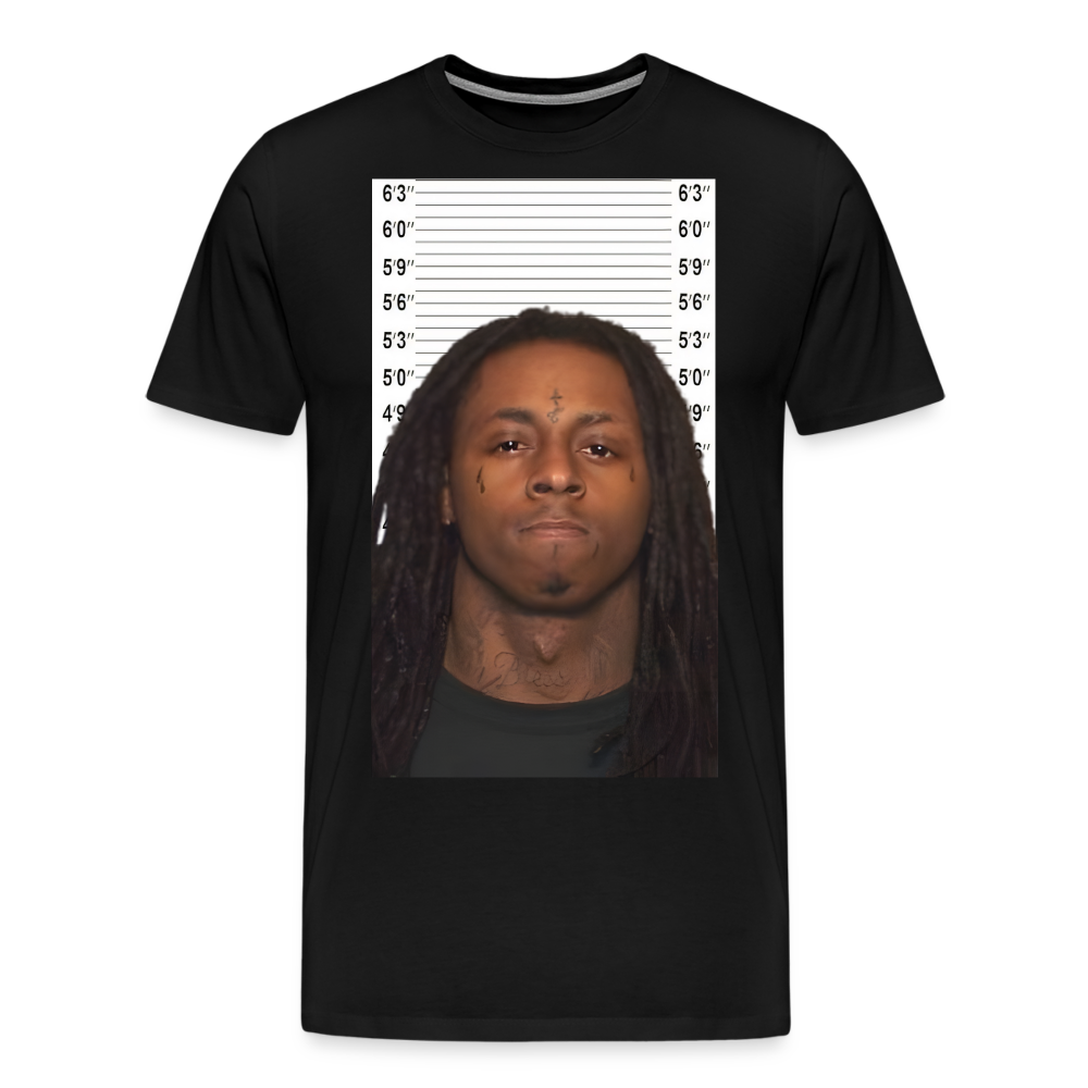 Lil Wayne Mugshot Shirt | Premium Mens Graphic Tee - black