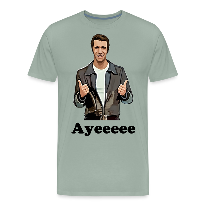 The Fonz Shirt | Premium Mens Graphic Tee - steel green
