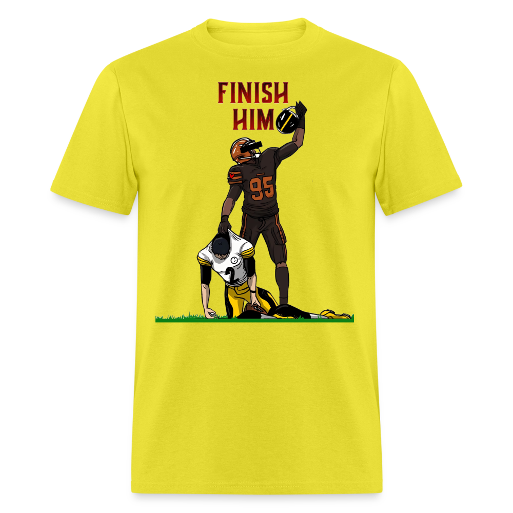 Finish Him Shirt | Graphic Tee - yellow