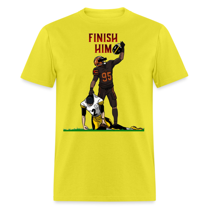 Finish Him Shirt | Graphic Tee - yellow