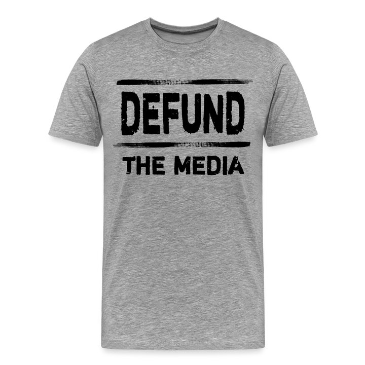 Defund The Media Shirt | Premium Mens Graphic Tee - heather gray