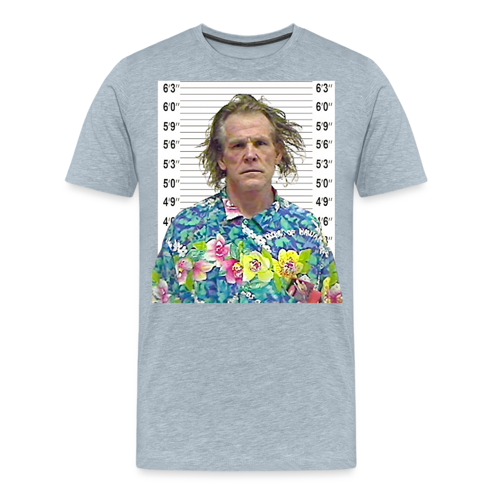 Nick Nolte Mugshot Shirt | Premium Mens Graphic Tee - heather ice blue