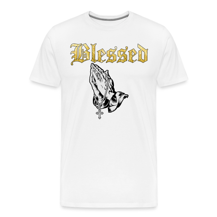 Blessed Shirt | Premium Mens Graphic Tee - white