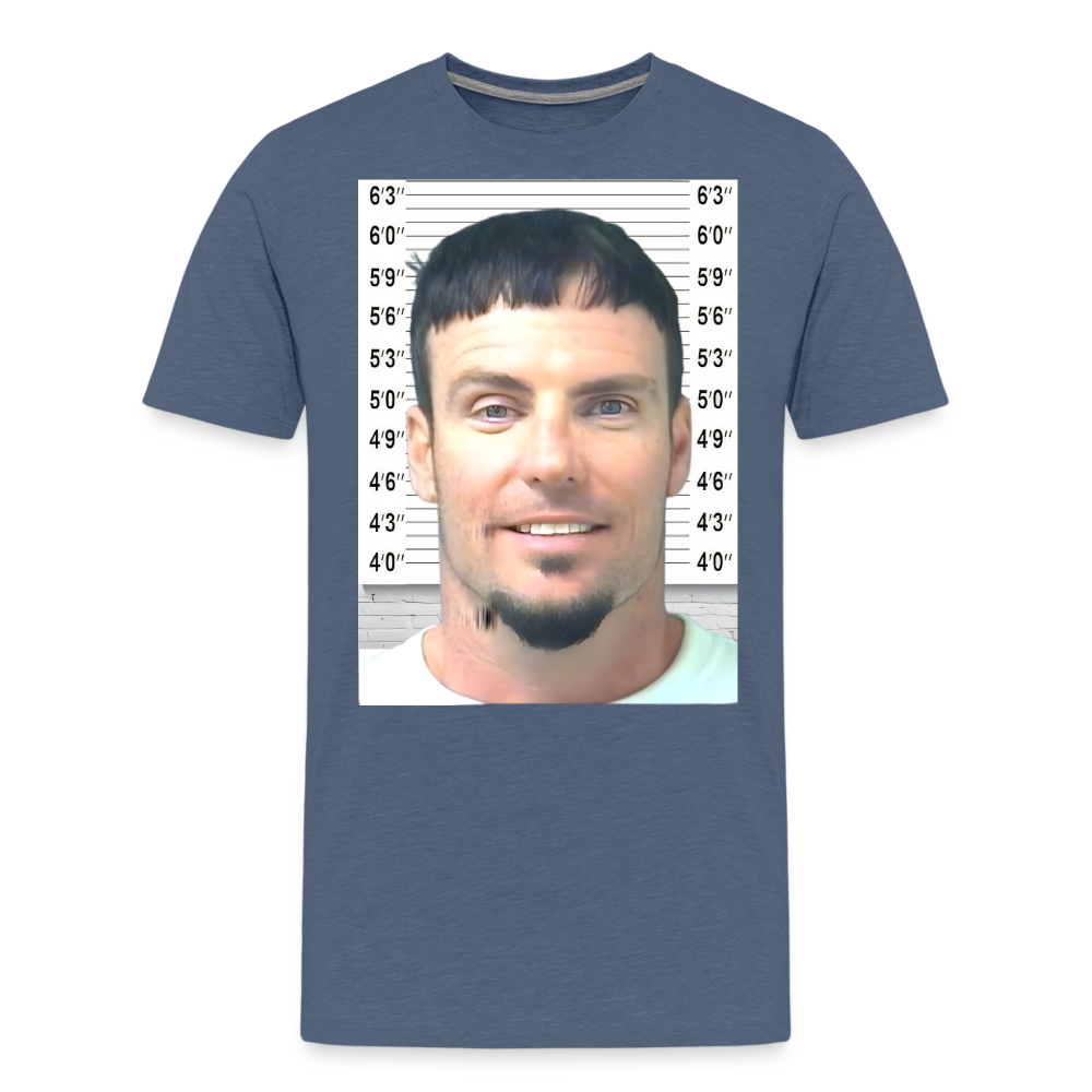 Vanilla Ice Mugshot Shirt | Premium Mens Graphic Tee - heather blue