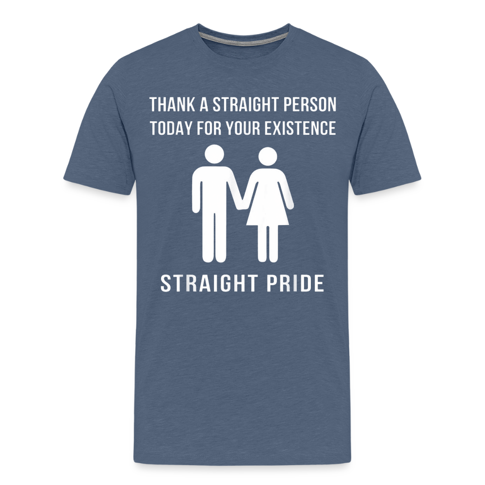 Straight Pride - heather blue