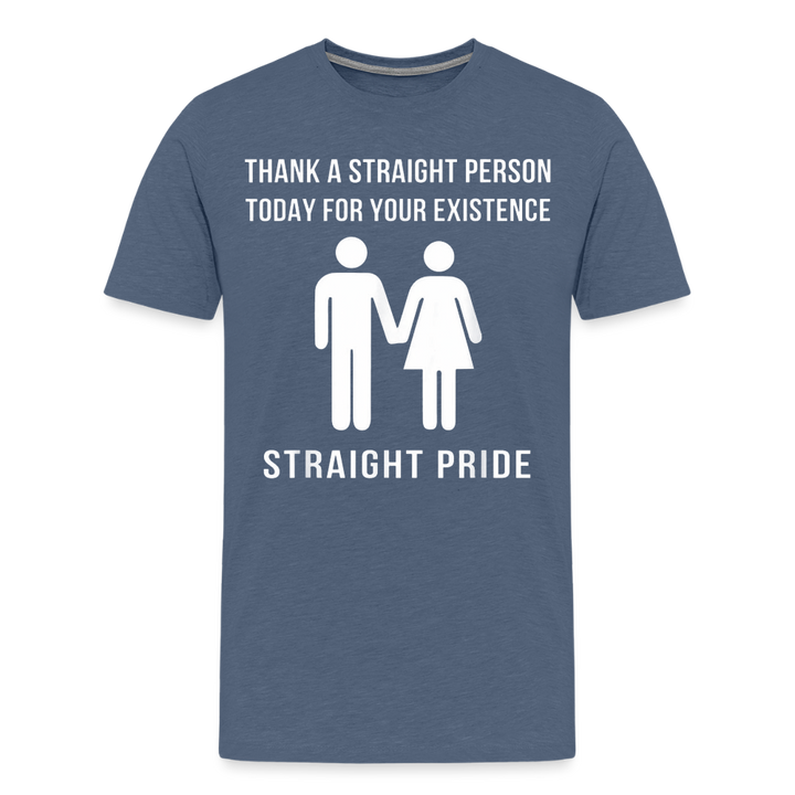 Straight Pride - heather blue