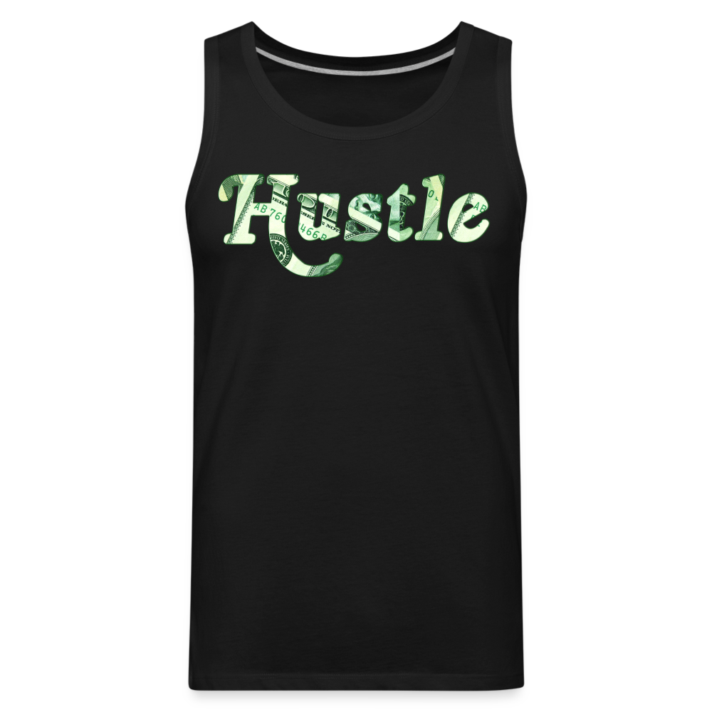 Hustle Tank | Premium Mens Graphic Muscle Shirt - black