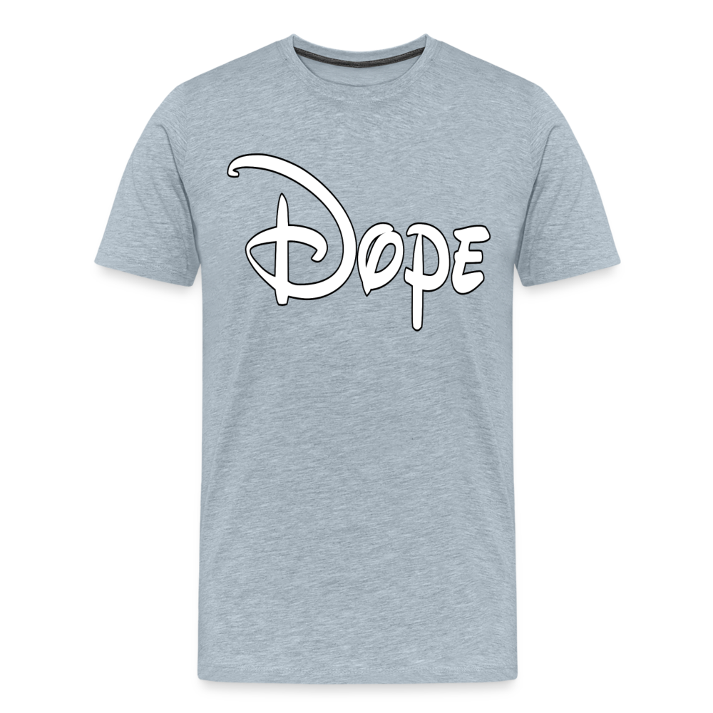 Dope Shirt | Premium Mens Graphic Tee - heather ice blue