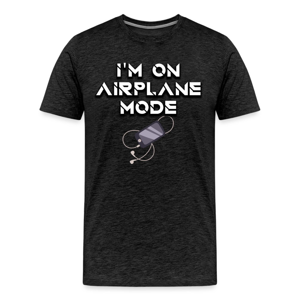 Airplane Mode Shirt | Premium Mens Graphic Tee - charcoal grey