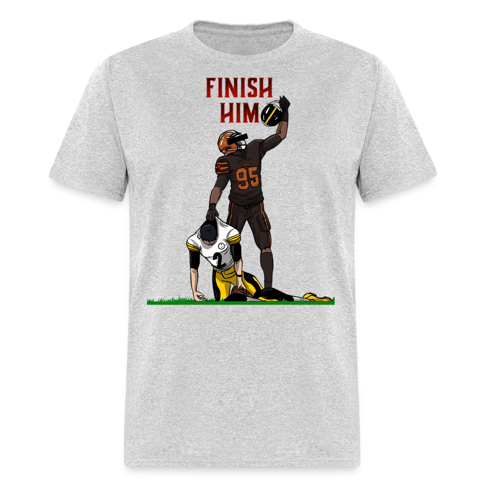 Finish Him Shirt | Graphic Tee - heather gray