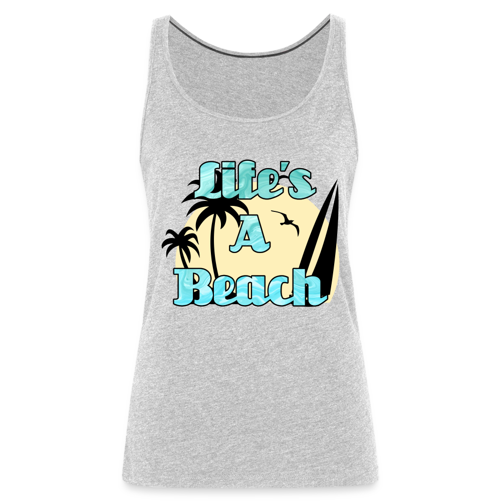 Life's a Beach Tank | Premium Womens Graphic Tank Top - heather gray