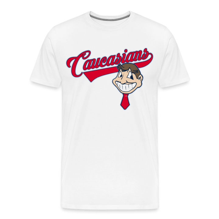 Caucasians Shirt | Premium Mens Graphic Tee - white