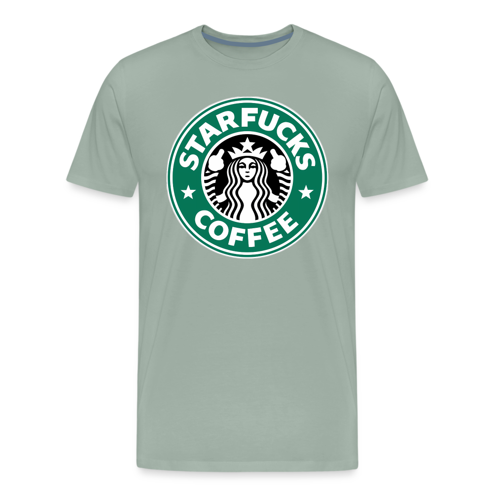 Starfucks Shirt | Premium Mens Graphic Tee - steel green