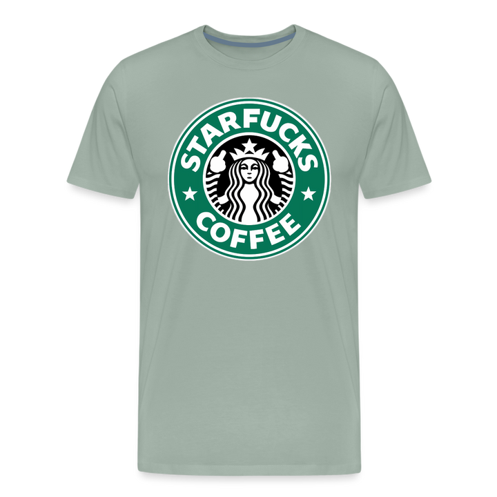 Starfucks Shirt | Premium Mens Graphic Tee - steel green