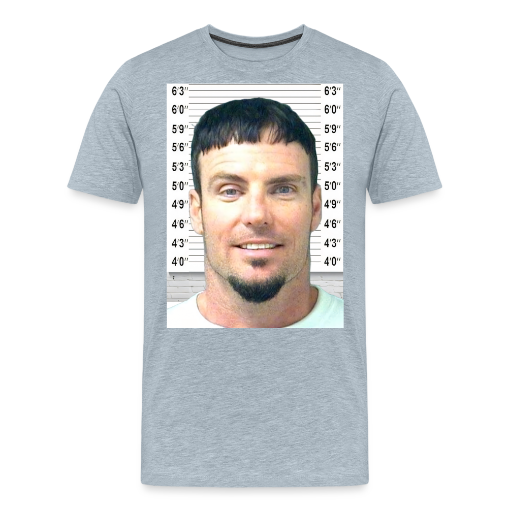 Vanilla Ice Mugshot Shirt | Premium Mens Graphic Tee - heather ice blue