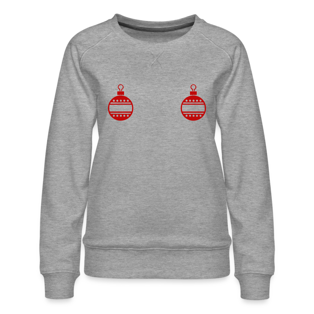 Ornament Sweatshirt | Premium Womens Graphic Sweatshirt - heather grey