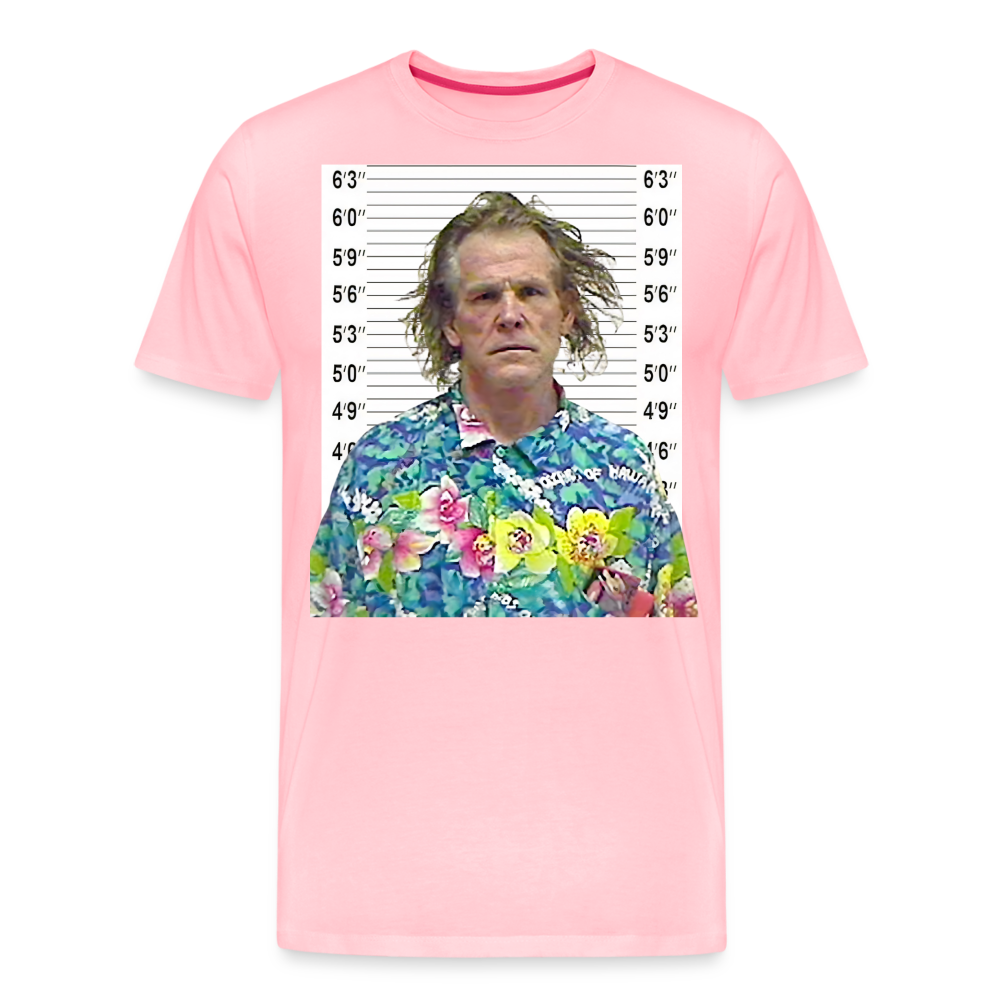 Nick Nolte Mugshot Shirt | Premium Mens Graphic Tee - pink