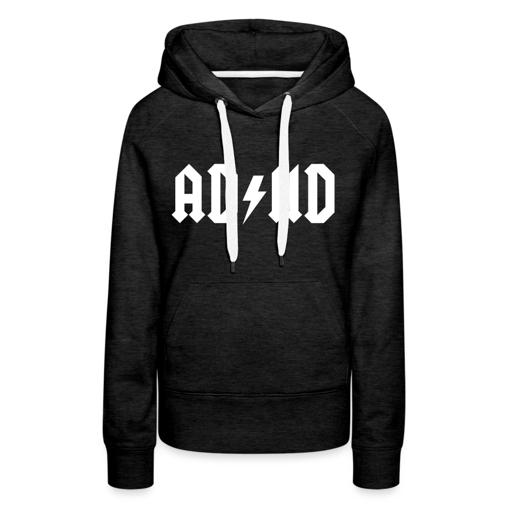 ADHD Hoodie | Premium Womens Graphic Sweatshirt - charcoal grey