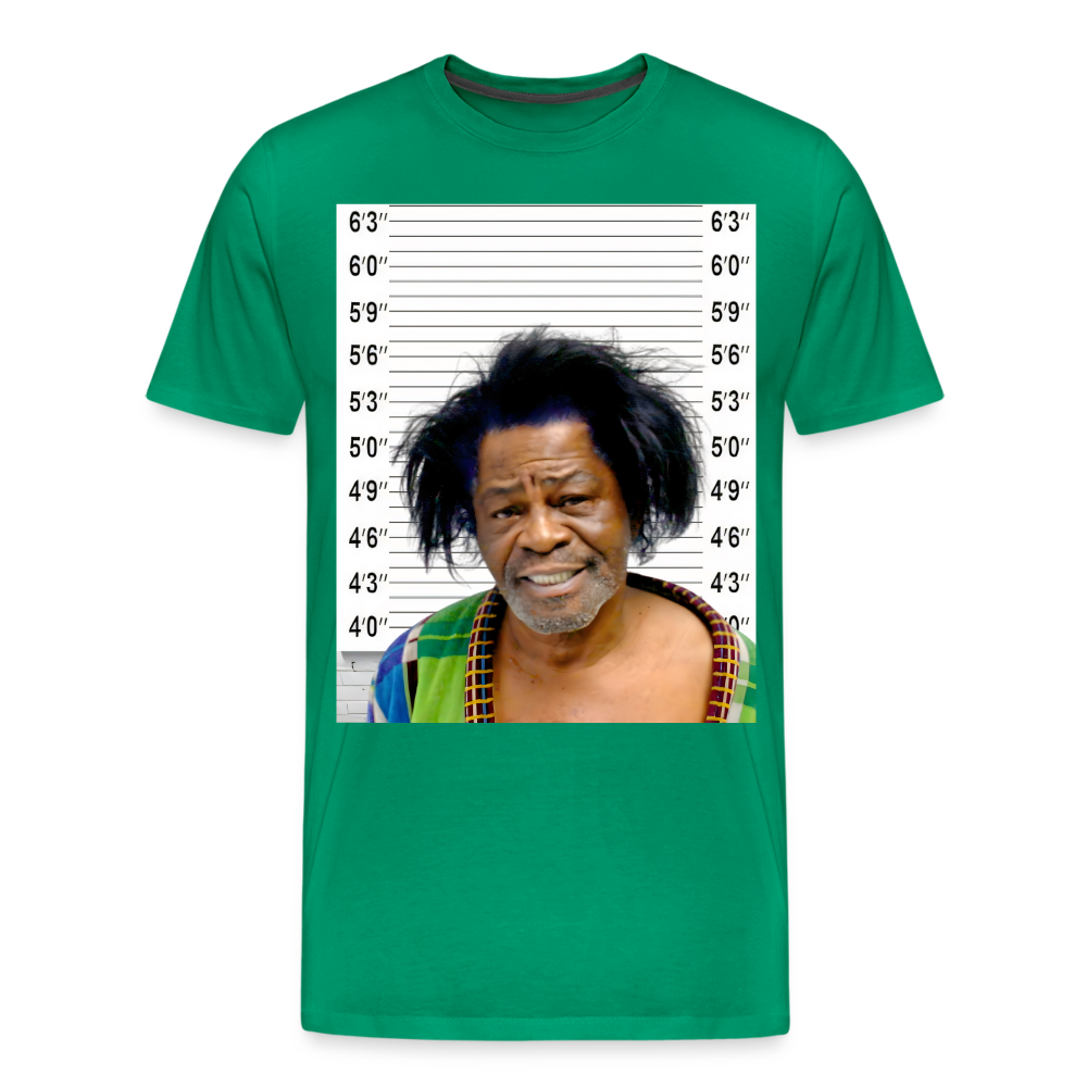 James Brown Mugshot Shirt | Premium Mens Graphic Tee - kelly green