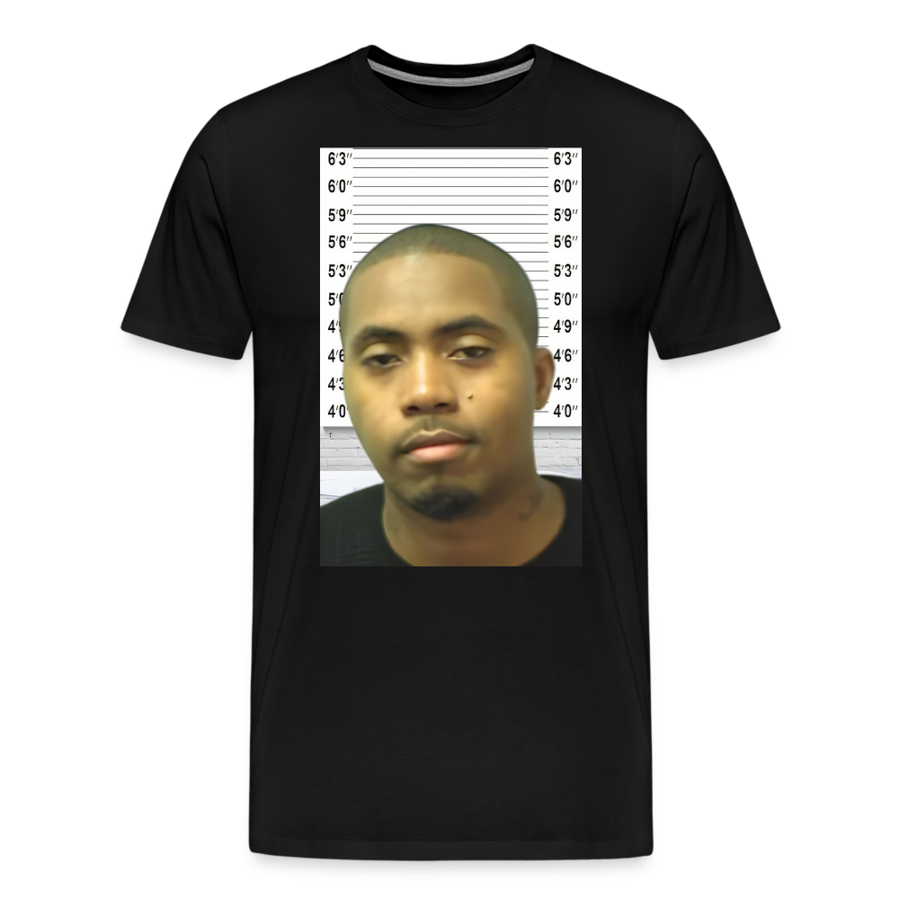 Nas Mugshot Shirt | Premium Mens Graphic Tee - black