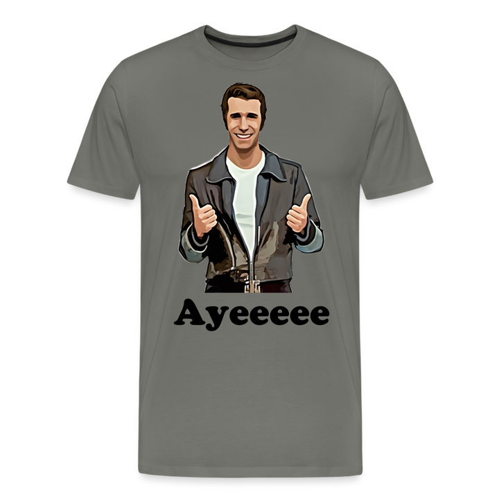 The Fonz Shirt | Premium Mens Graphic Tee - asphalt gray