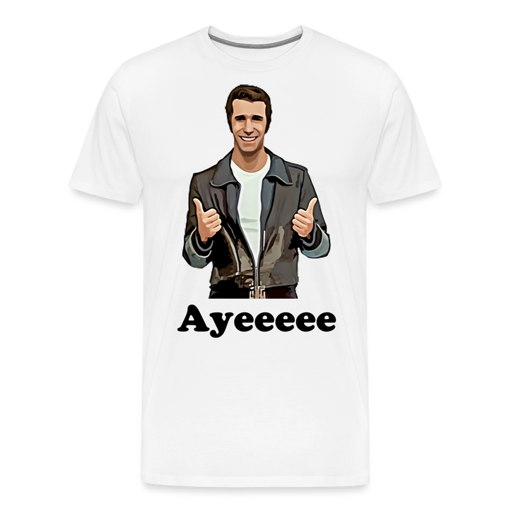 The Fonz Shirt | Premium Mens Graphic Tee - white