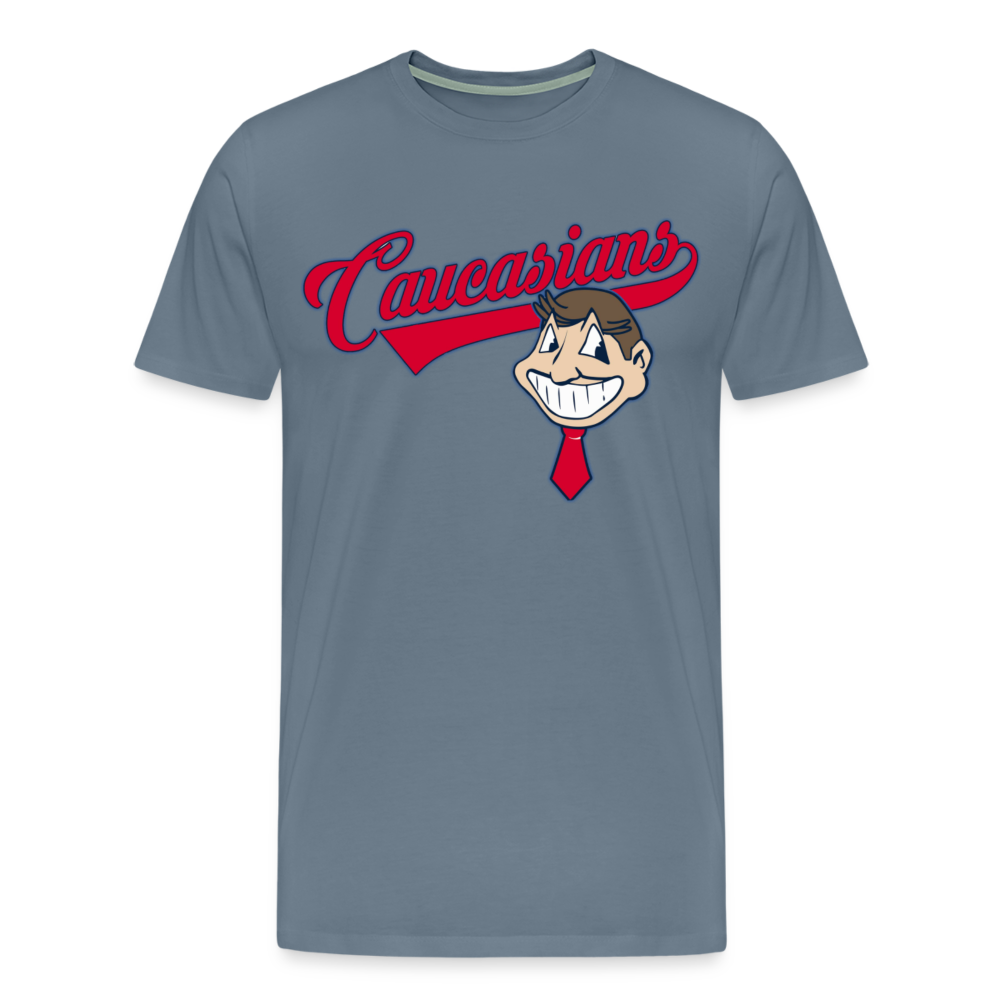 Caucasians Shirt | Premium Mens Graphic Tee - steel blue