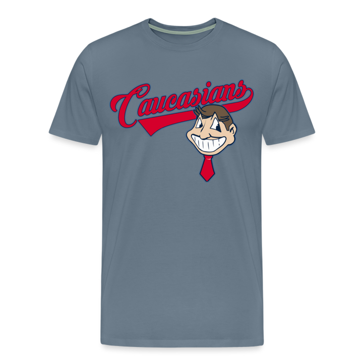 Caucasians Shirt | Premium Mens Graphic Tee - steel blue