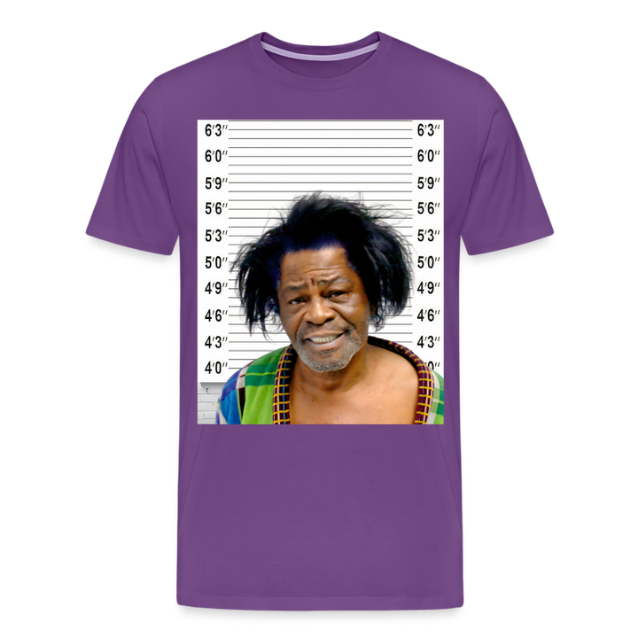 James Brown Mugshot Shirt | Premium Mens Graphic Tee - purple