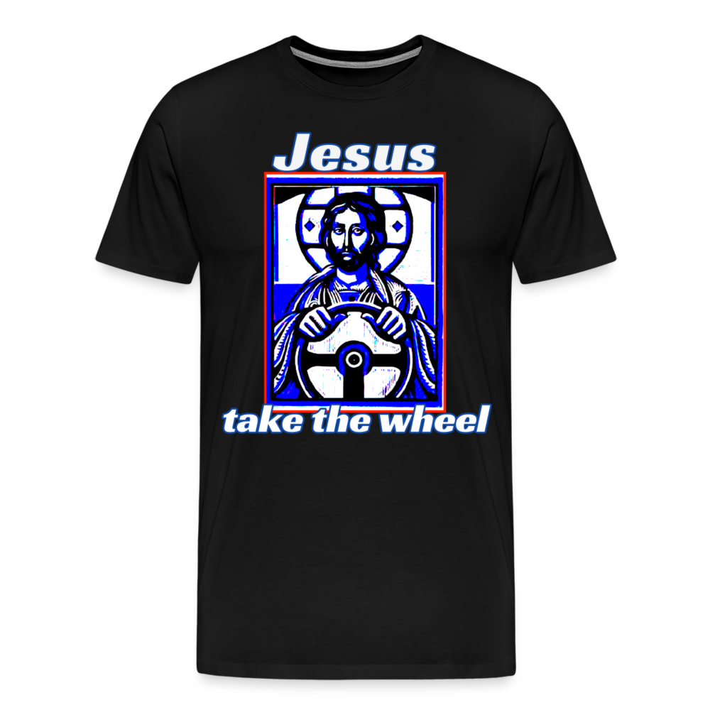 Jesus Take The Wheel Shirt | Premium Mens Graphic Tee - black