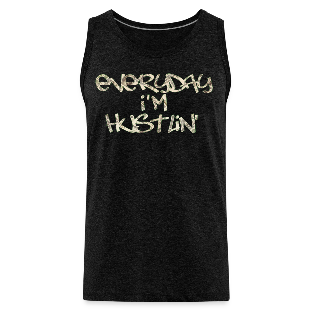 Everyday I'm Hustlin Tank | Premium Mens Graphic Muscle Shirt - charcoal grey