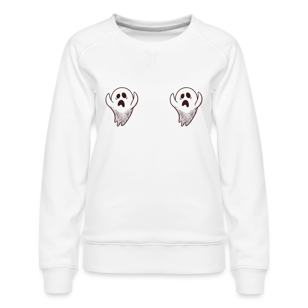 BOO-bies Sweatshirt | Premium Womens Graphic Sweatshirt - white