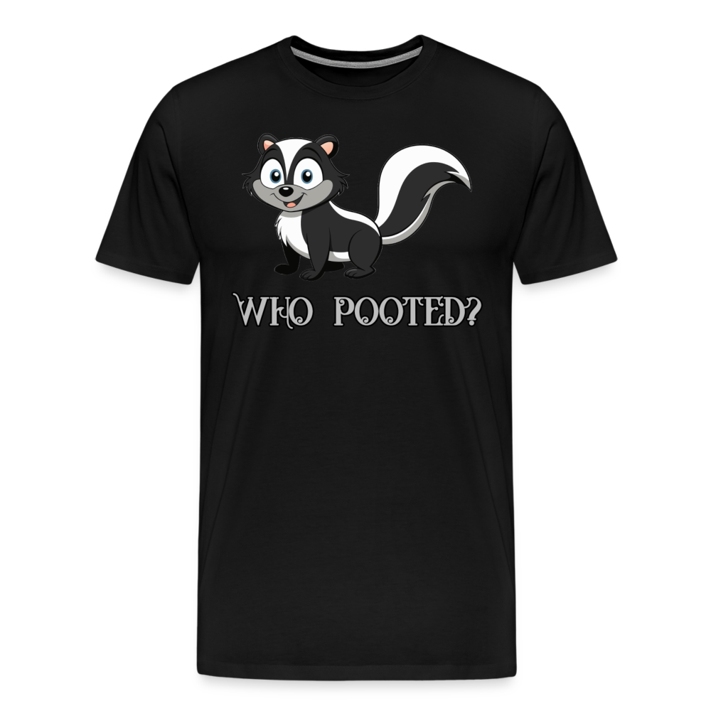 Who Pooted Shirt | Premium Mens Graphic Tee - black