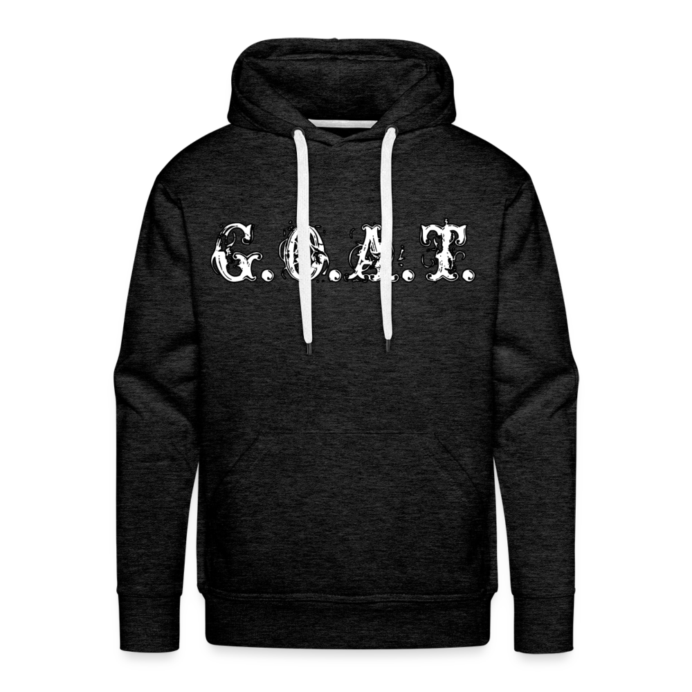 GOAT Hoodie | Premium Mens Graphic Sweatshirt - charcoal grey