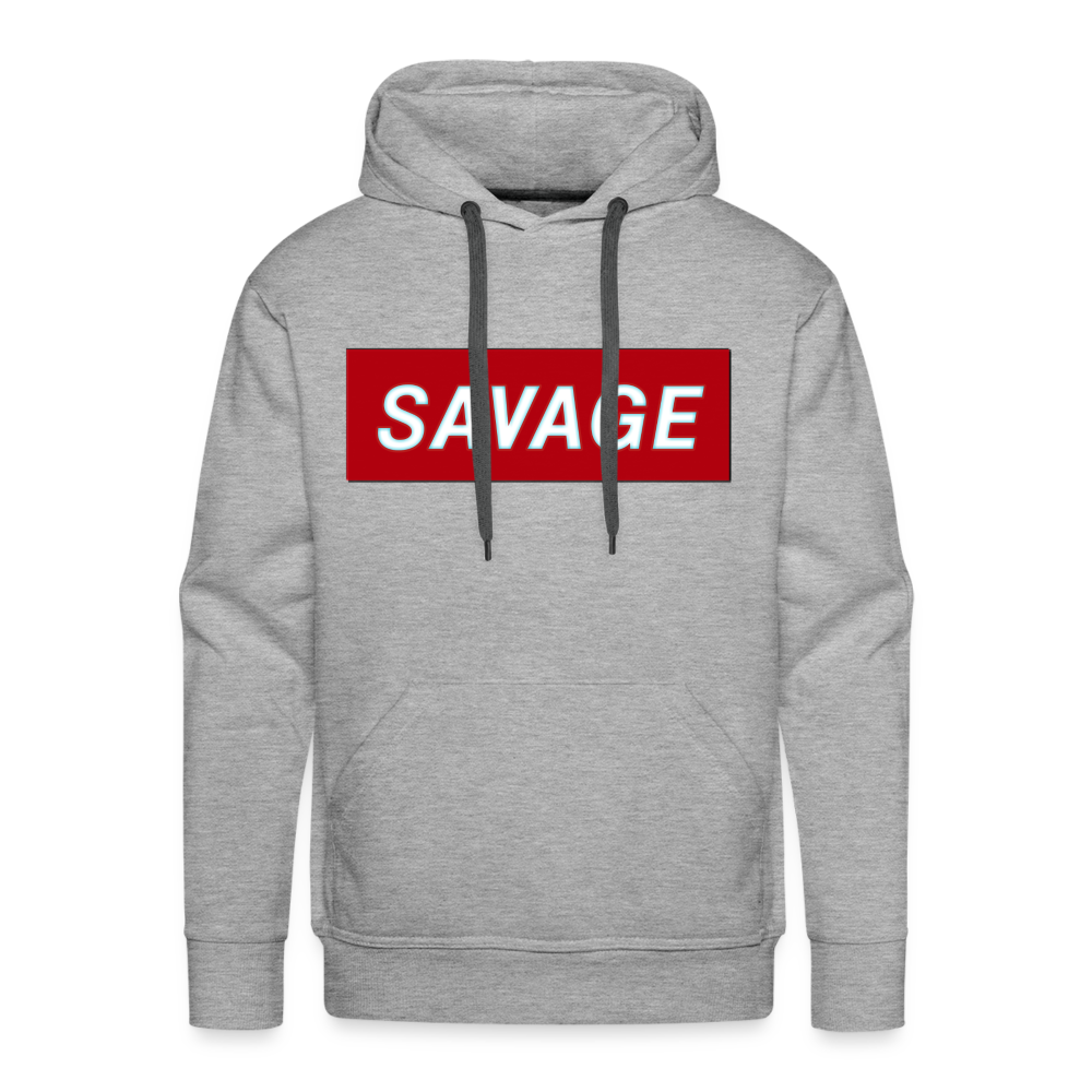 Savage Hoodie | Premium Mens Graphic Sweatshirt - heather grey