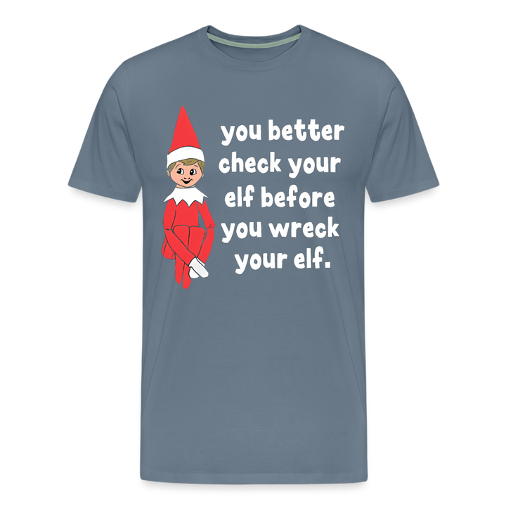Check Your Elf - steel blue