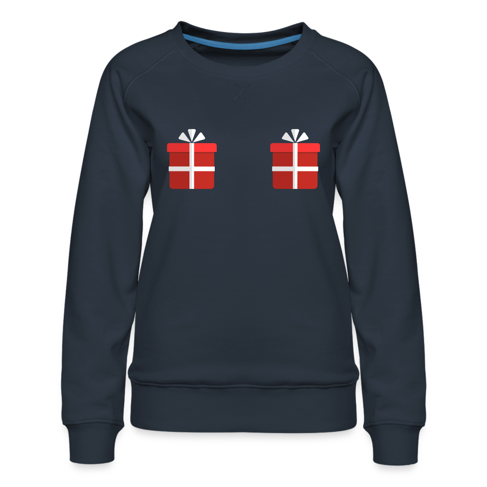 Presents Sweatshirt | Premium Womens Graphic Sweatshirt - navy